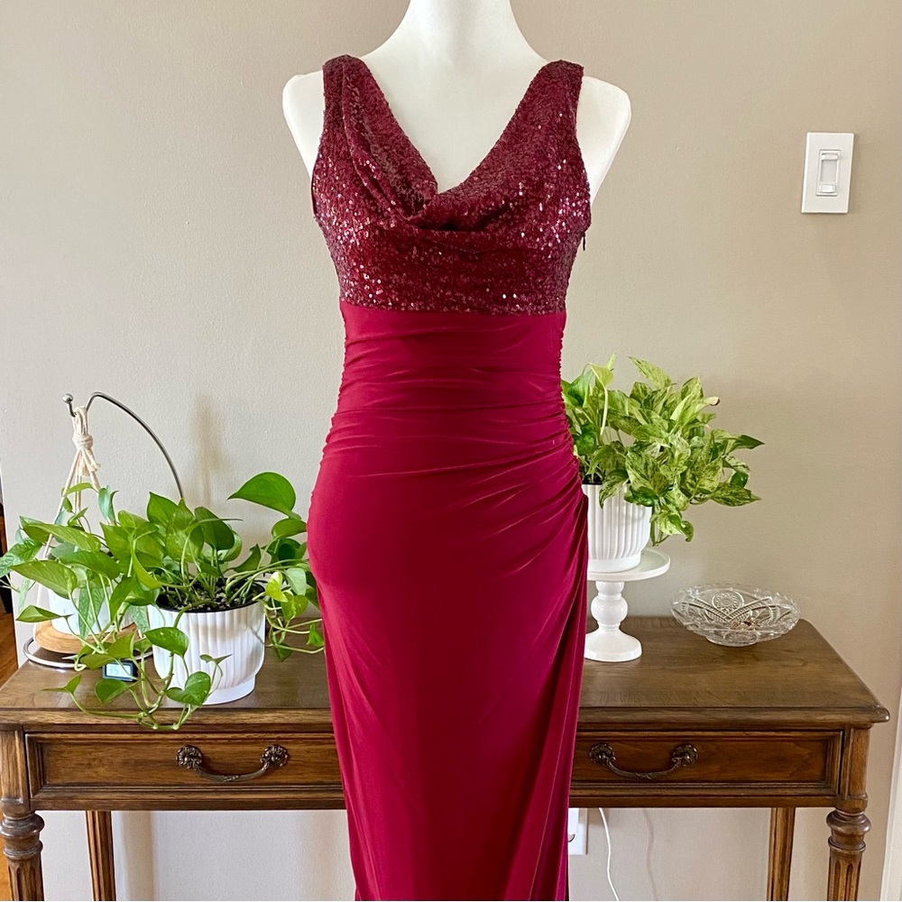 Burgundy Long Dress